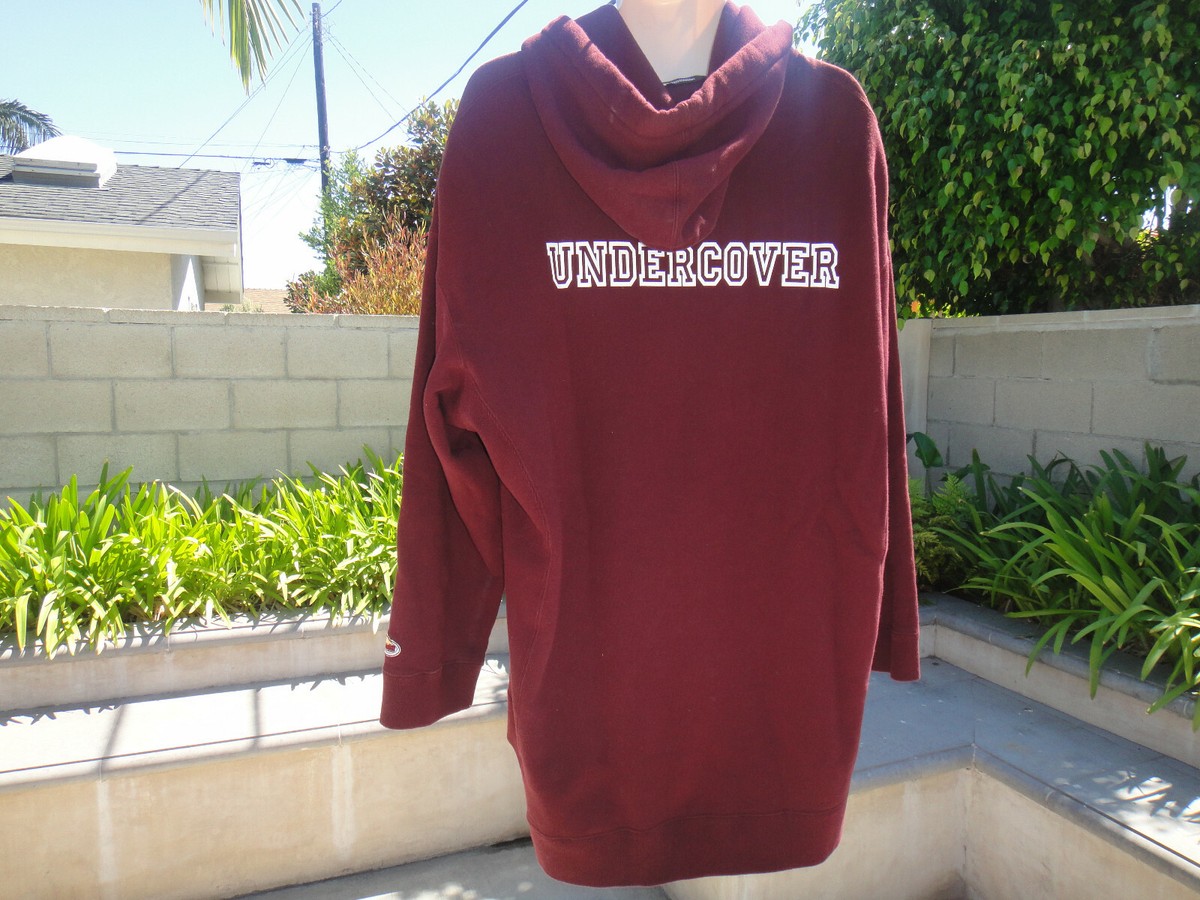 Undercover Jun Takahashi HOODED SWEATSHIRT Bordeaux Embroidered 