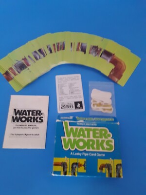 Water Works Card Parker Brothers Water Works 1982 A Leaky Pipe Card Game-Complete (C7 ...