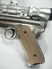 Unfinished Walnut Ruger Mark II/III Grips MK 2/3