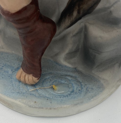 Estatuilla de pesca de anciano de colección | Estatua de pipa vagabundo hobo con poste de 9" de alto - Imagen 8 de 8