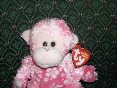 Ty Beanie Baby Sunset The Monkey With Tag Retired DOB July 18th