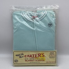Vintage Carters Fleece Baby Blanket Sleeper 4T No 36653 Blue NEW