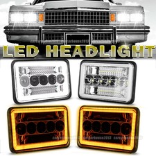 4pcs 4x6inch Led Headlights Hilo Amber Halo Fit Chevrolet Caprice 1977-1986 4pcs 4x6inch Led Headlights Hilo Amber Halo Fit Chevrolet Caprice 1977-1986