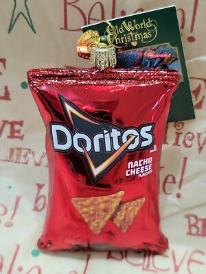 Old World Christmas DORITOS NACHO CHEESE CHIPS Glass Ornament NEW WITH TAGS 
