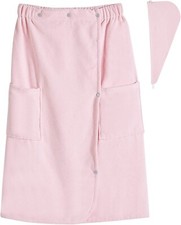 Towel Robe Towel Wrap Bath Wrap Towels for Women AdjustableLightweight Pink,S/M