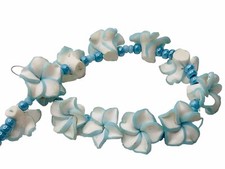 Hibiscus Flower Beads Blue Qty: 12