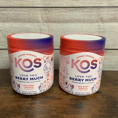 KOS Organic Superfood Powder Goji Berry Popsicle Energizing Immune 8.78oz 11/25+