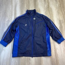 VINTAGE Nike Windbreaker Jacket Boys Large 14-16 Blue Full Zip Casual Men 