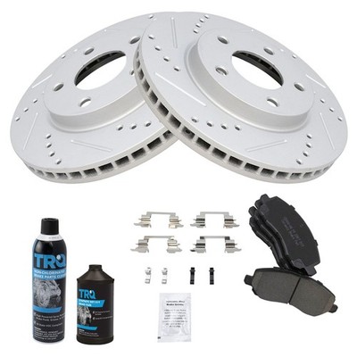 TRQ BKA18274 Brake Kit For Mitsubishi Lancer 2008-2016 Front 05191217AA