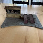 Vintage 1935 Marx Roadside Rest Service Station Tin Toy USED for parts