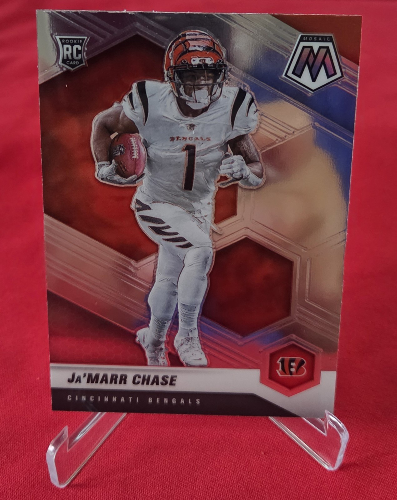 2021 Panini Mosaic - Rookies Ja'Marr Chase #307 Silver Prizm (RC)