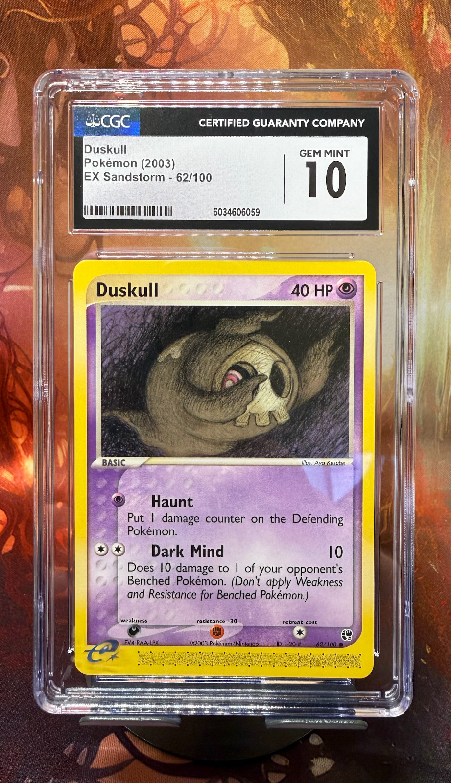 Duskull EX Sandstorm 62/100 (2003) CGC 10