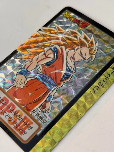 Dragon Ball Z Carddass Son Goku Super Saiyan 3 No. 154 Prism Holo Foil Japan