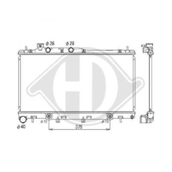 KüHler WasserküHler MotorküHler 685X350X16 FüR Subaru Outback BL BP 3.0 AWD-image