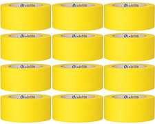 12 Rolls Yellow Painters Tape Bulk 2 Inch X 660 Yards, Painters Masking Tape No
