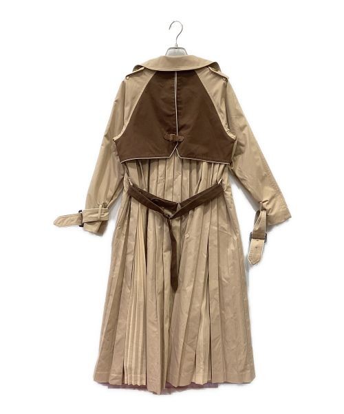 Ameri Beige Pleated Trench Coat Women’s Chest 41c… - image 2