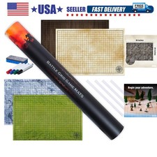 d d Starter Set  2 X Double Sides 4 Terrains 24x 36 Game Grid Mat  DND Acce...