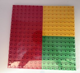 NEW LEGO DUPLO 4632 Building Plates Set of 3 Red Green Yellow Retired Baseplate