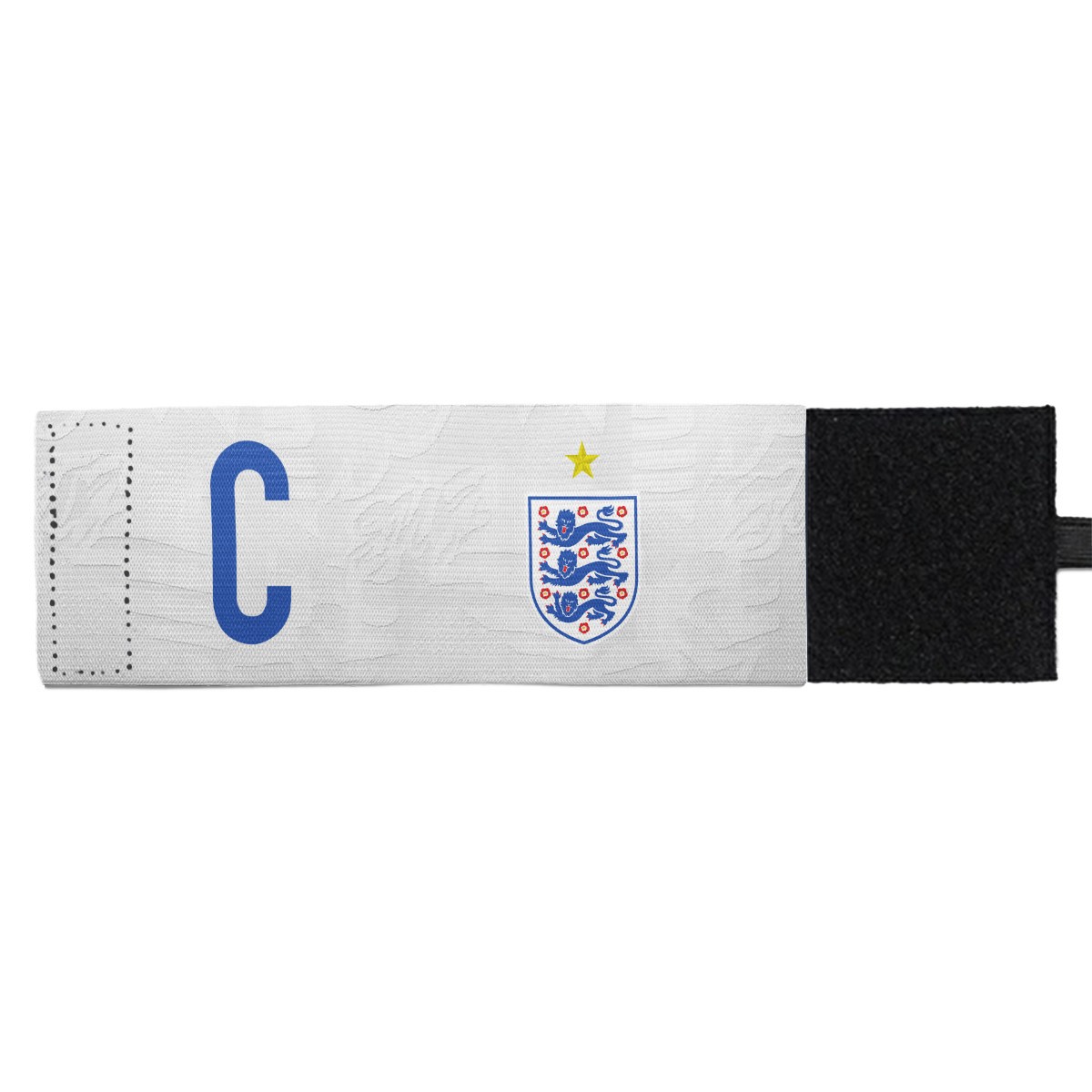 Brassard Angleterre 2026 capitaine football équipe junior élastique blanc