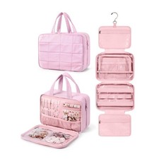 Travel toilet bag, with jewelry storage bag, hanging toilet bag, fluffy cosmetic