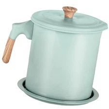  Grease Container with Strainer Oil Filter Kitchen Fat Separator for Cooking