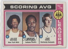 1974-75 Topps Julius Erving George McGinnis Dan Issel #207 HOF 0ju0