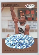 1999 Sage Auto Bronze 172/650 Devean George #A20 Auto 0c2