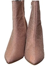 Women's Sparkle Pointed Toe Stiletto Heel Ankle Boots