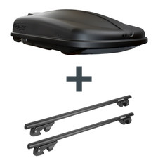 Dachbox Topbox TopBox 420 + Dachträger Menabo für Alfa Romeo 156 Sportwagon 932_