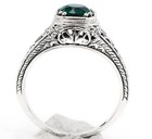 1CT Heat Treated Green Tourmaline 925 Sterling Silver Edwardian Style Ring Sz 6  — photo 3