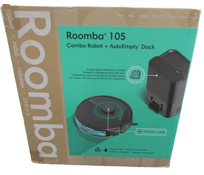 【新品未開封】Roomba 105 Comboロボット + AutoEmpty iRobot Roomba 105 Combo Vacuum & Mop + AutoEmpty Dock LiDAR Self