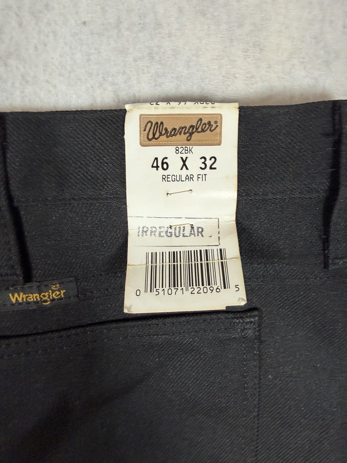 NWT Wrangler Wrancher Pants Black 46x32 82BK Polyester Men’s Dress Pant thumbnail 3