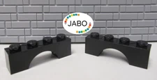 (B14/7/5) LEGO 2x 3659 Arch Brick 1x4 Black 79007 6085 6285 6066 6096 7947