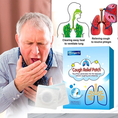10CT LUNG CLEANSING PATCH - Natural Cough Asthma Relief Support Fast-Acting Pads