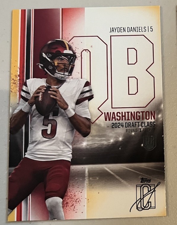 2024 Topps Signature Class - Jayden Daniels #194 Red & Yellow (RC)