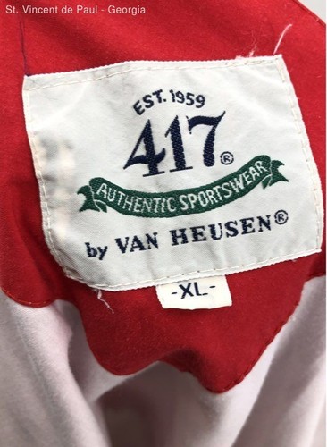 Van Heusen Red White & Blue 417 Rain Jacket Vintage Men's XL 80s Ocean Retro - Picture 11 of 11