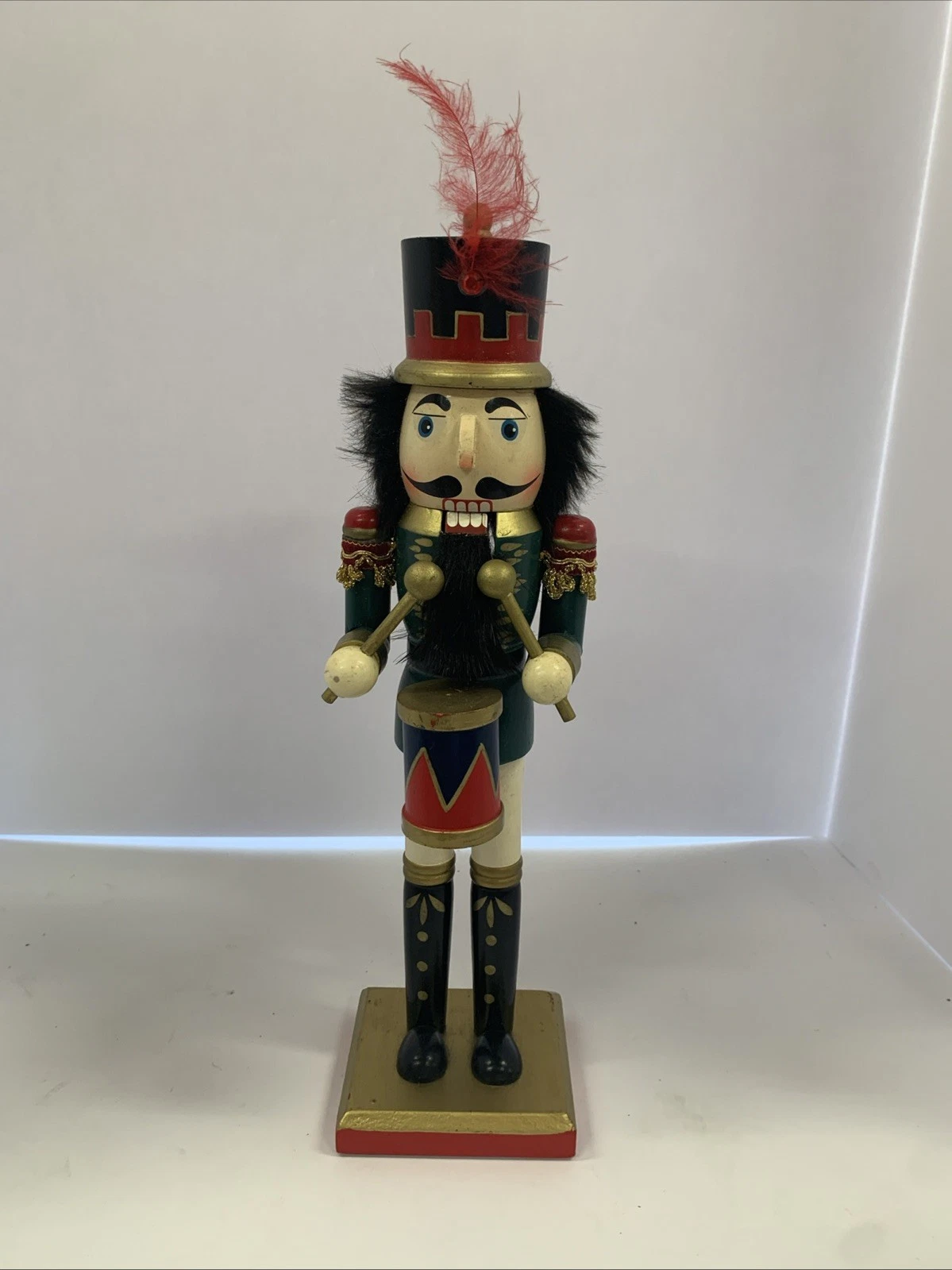 Vintage Style Wooden Nutcracker Soldier 15” Green Maroon Christmas Decor
Opens in a new window or ta