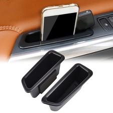 2pcs Car Black Door Handle Armrest Tray Storage Box Set For Volvo S60 10-17