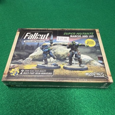 Fallout Wasteland Warfare Super Mutants Marcus and Lily Miniatures Modiphius NEW
