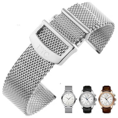 Silver Mesh Strap for IWC Portofino, Portugieser Milanese Band IW356501 20/22mm