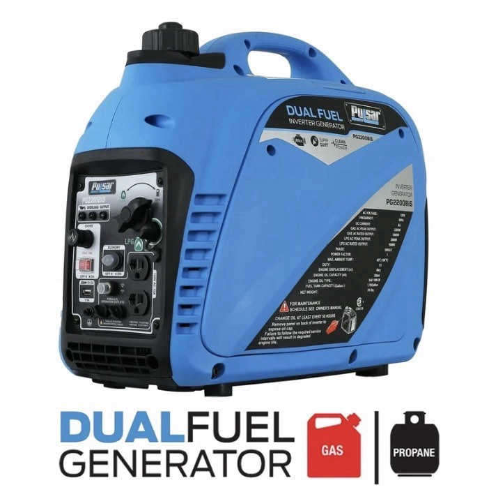 Pulsar 2200 Watt Dual Fuel Portable Generator New In Box Gas & Propane