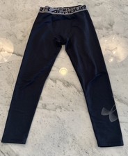 Under Armour Boys ColdGear Leggings Youth M YM Black