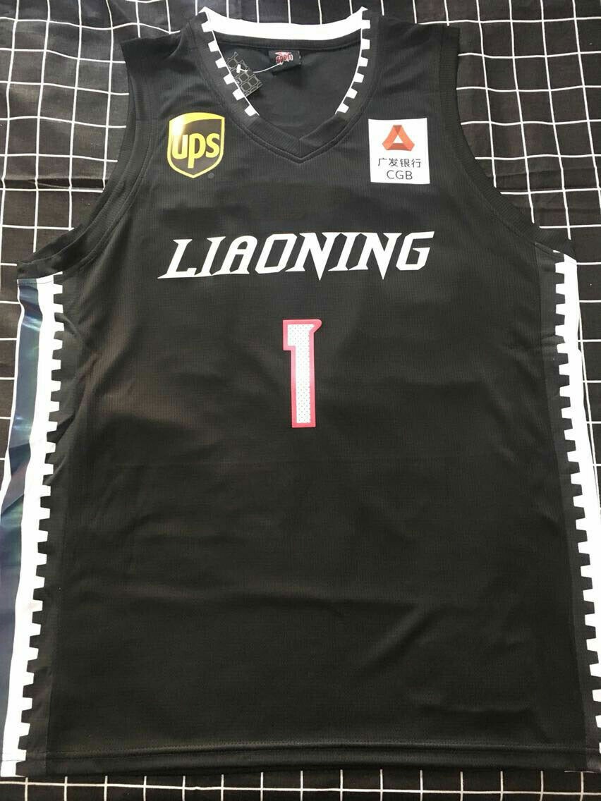 Lance Stephenson #1 China LiaoNing Basketball Jersey White Black