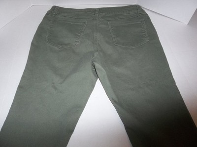 D. jeans Womens Olive Green Skinny Ankle Jeans Size 16