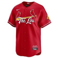 Cardinals City Connect Jersey, 2024 Red Blank Baseball Jersey