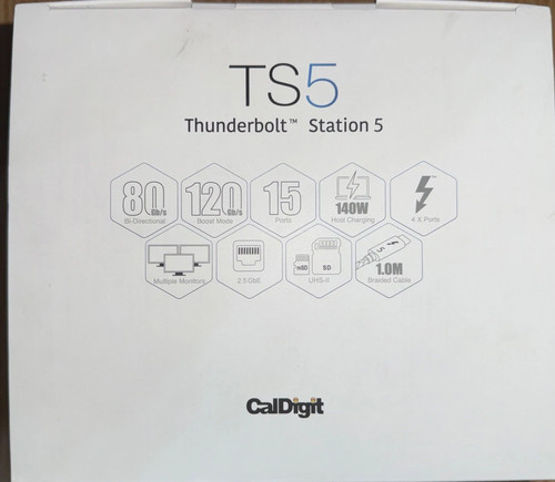 15-Port CalDigit TS5 Thunderbolt 5 Dockingstation, 3x TB5 (80Gbps), 4x USB-C/A (10Gbps), 2 - Bild 2 von 2
