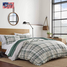 Eddie Bauer - Twin Duvet Cover Set, Soft Cotton Reversible Bedding with Lightwei