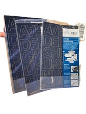3-Chartpak Vinyl Letters And Numbers - 12 Numbers, 76 Capital Letter 1.5" Black