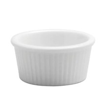 Oneida F8010000610 Buffalo Bright White Ware 1oz Porcelain Ramekin - 3 Doz