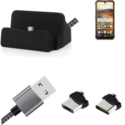 Docking Station für Cubot KingKong 5 + USB-Typ C und Micro-USB-Anschluss